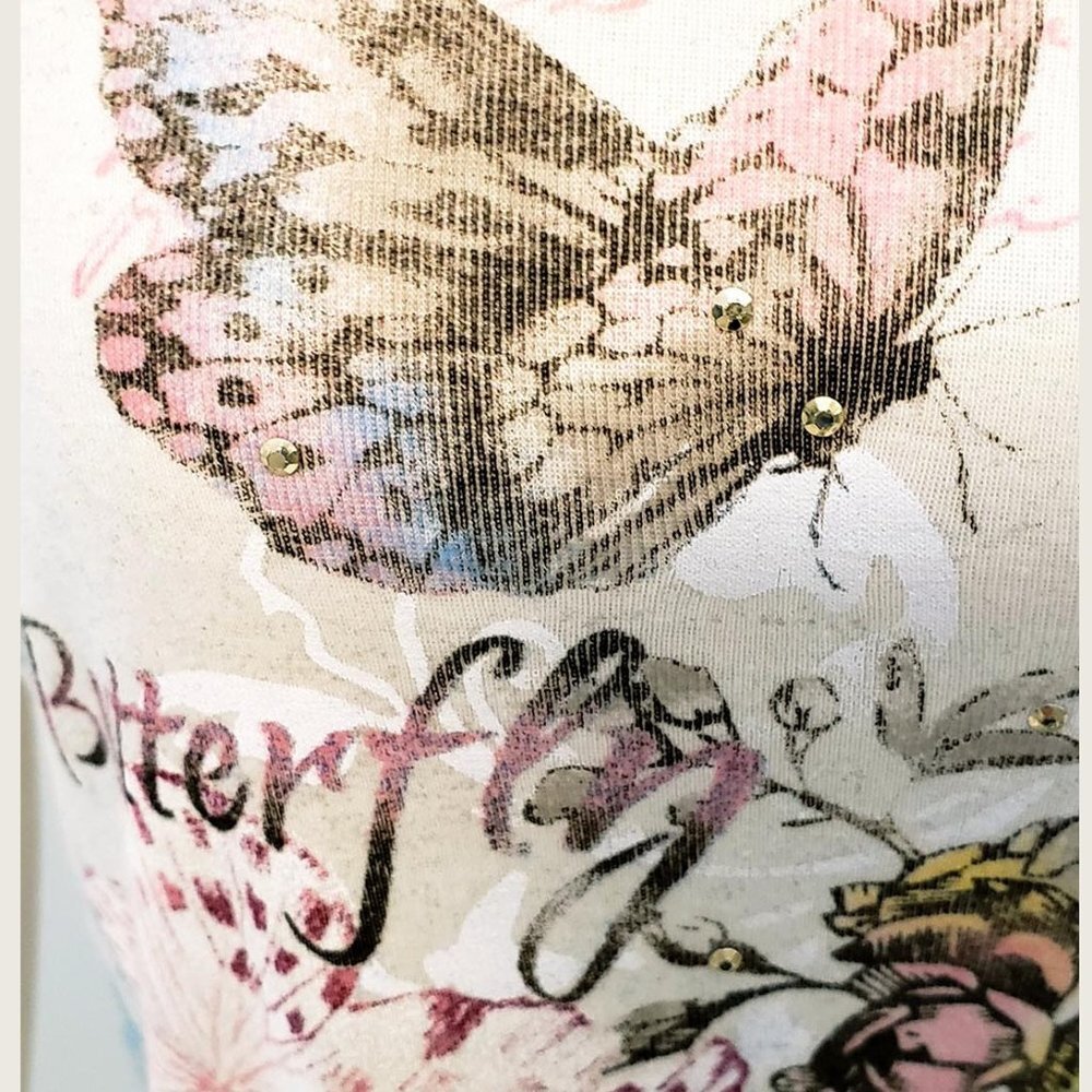 Basic Editions Butterfly Top with Tacking - NWOT​ - Picture 3 of 9